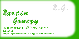 martin gonczy business card